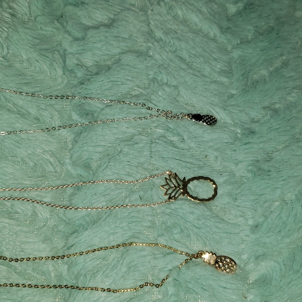 Three Pineapple Necklaces